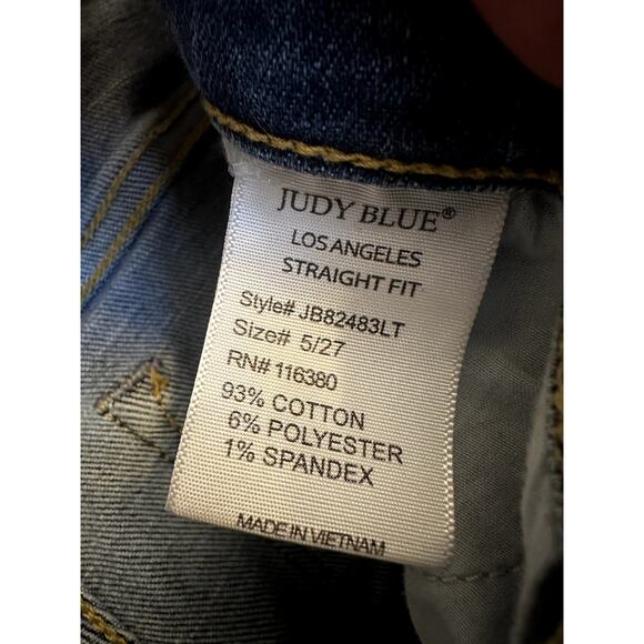Judy Blue Straight Fit Light Wash Jeans – Size 5/27 - Picture 4 of 7